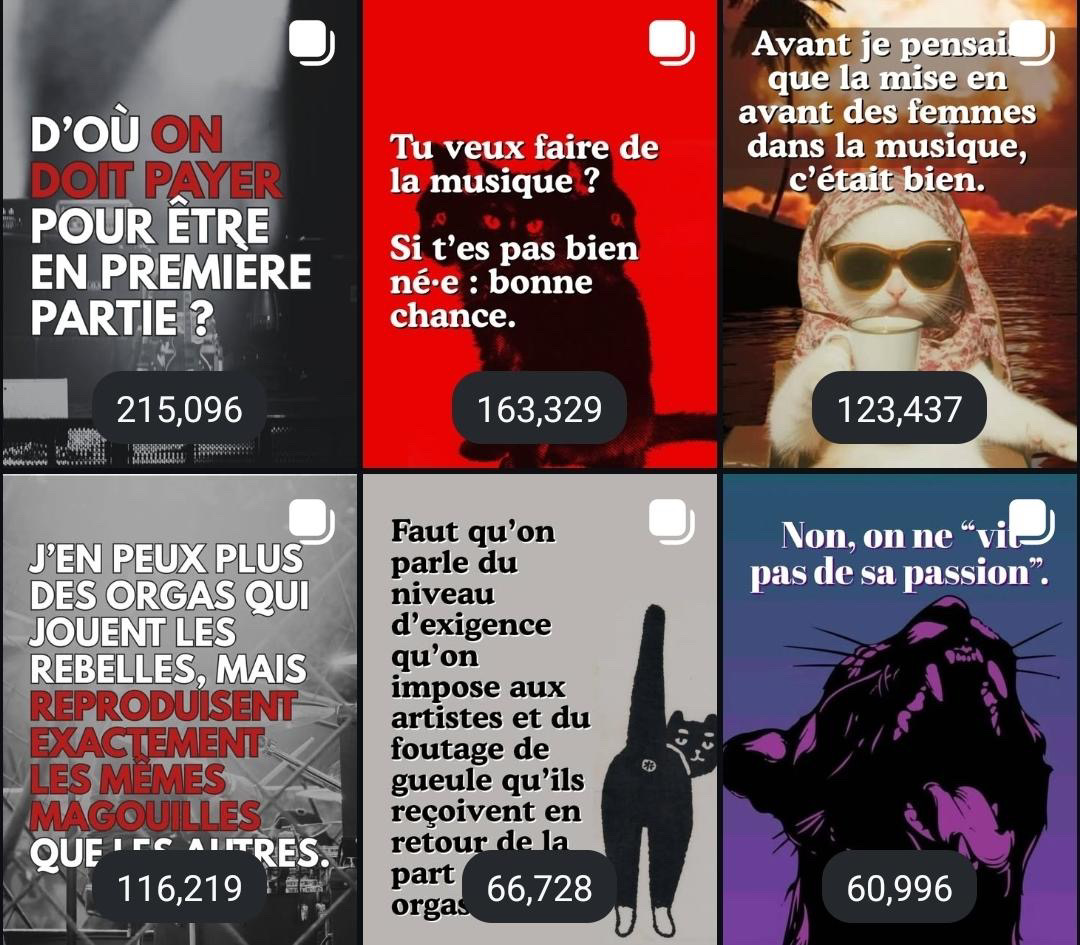 Aperçu du compte de June : ses meilleurs posts, tous écrits avec un Méga Template.